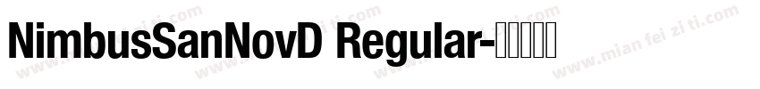NimbusSanNovD Regular字体转换